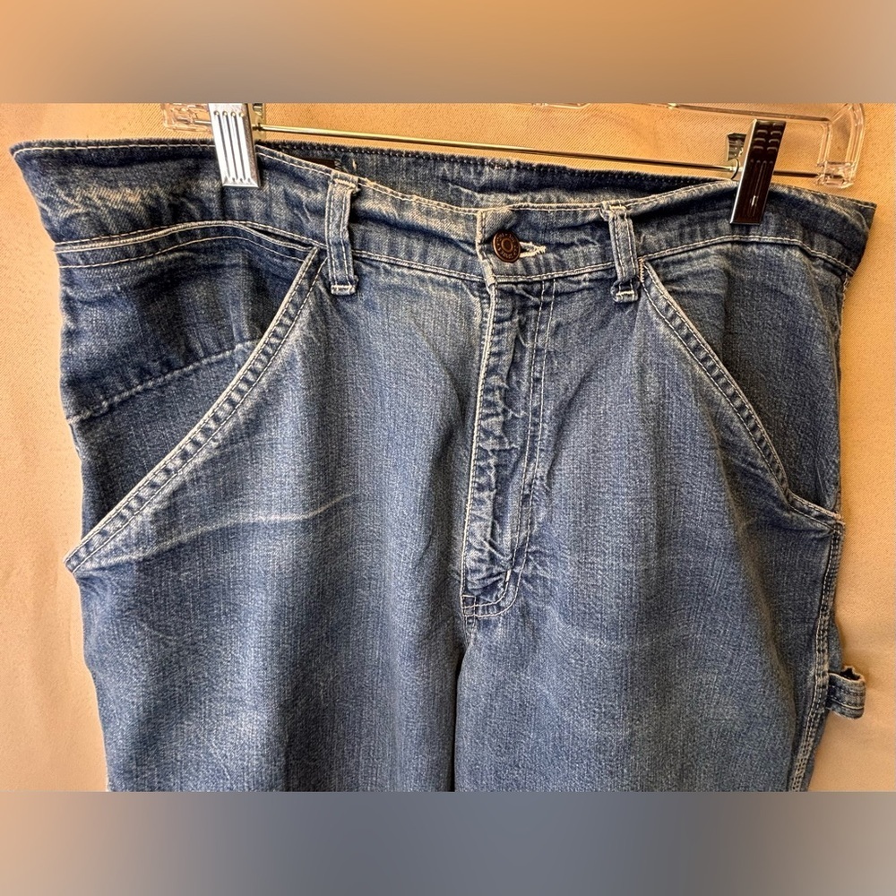 GAP 1970s-80s Vintage Men’s Carpenter Jeans Size 34x32 - Picture 3 of 7